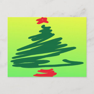 Julgran Helg Vykort