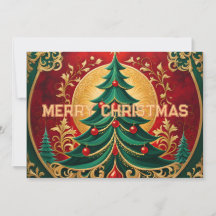 Julgran Helgdag Card