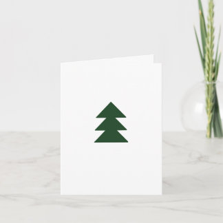 Julgran Helgdag Card (Mörk grönt) Kort