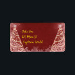 Julgran Helgdag-etikett Adressetikett<br><div class="desc">Etikett för Helgdag adress</div>