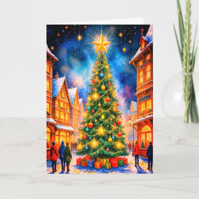 JULGRAN HELGDAG-kort Helgkort (Framsida)