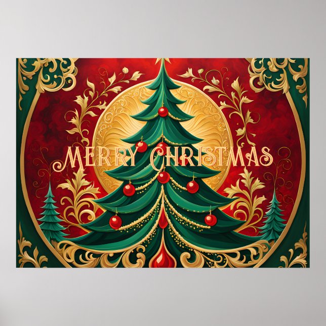 Julgran Helgdag Poster (Framsidan)