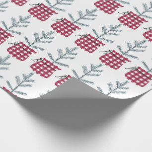 Julgran Helgdag Red Buffalo Check Play Presentpapper