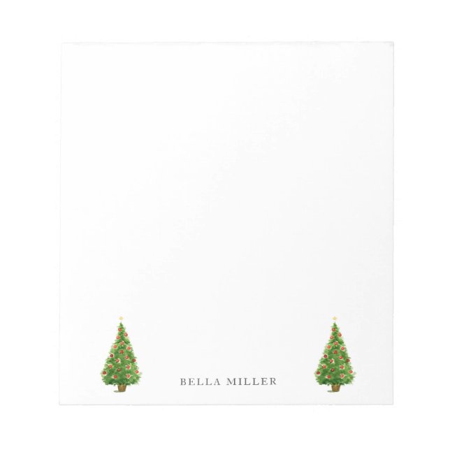 julgran Helgdag Winter Stationary Anteckningsblock (Framsida)