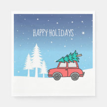 Julgran Helgdagars Luncheon Papper Napkins