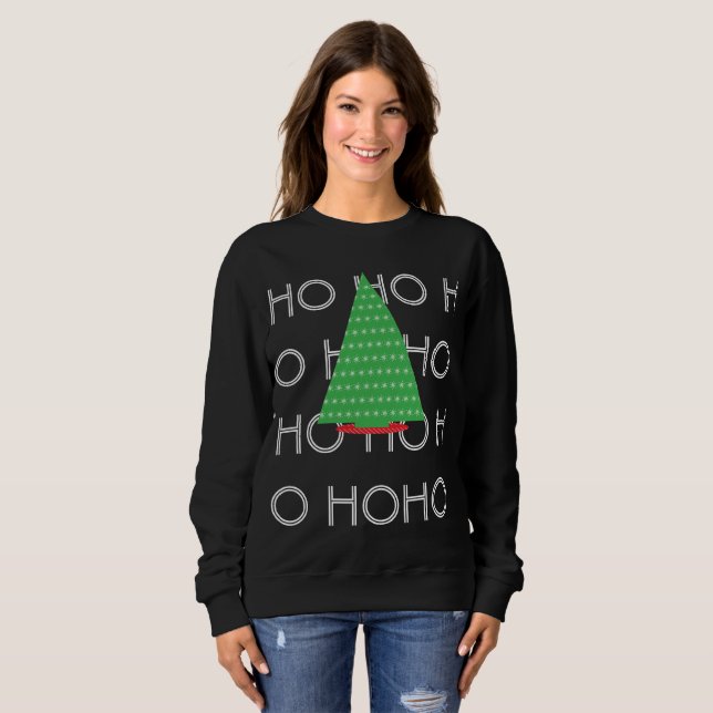 Julgran Ho Ho Ho Ho Vinter T Shirt (Hel framsida)