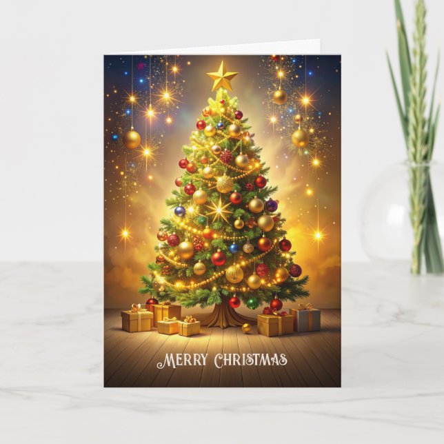 Julgran Holiday Kort (Framsida)