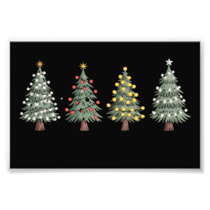 Julgran Holiday Present Vinter Fototryck