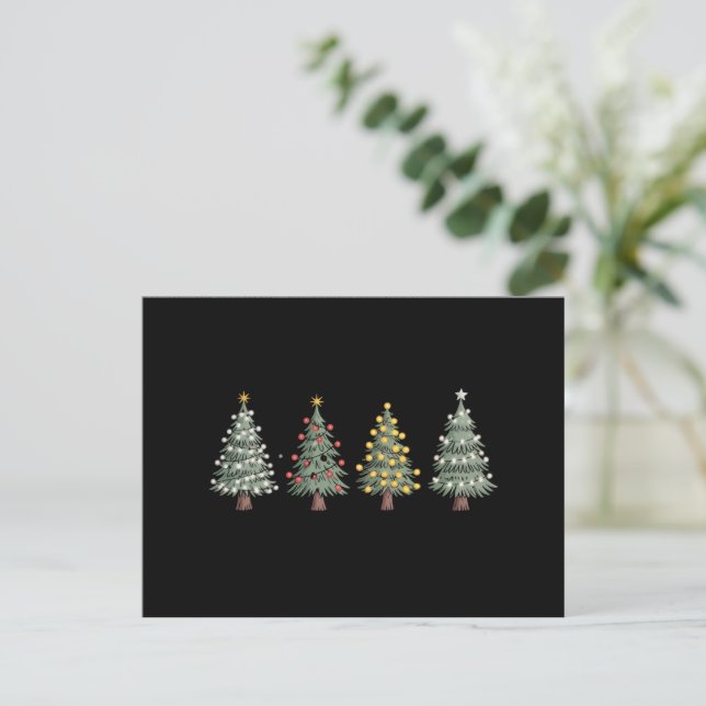 Julgran Holiday Present Vinter  Helg Vykort (Stående Fram)
