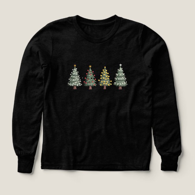 Julgran Holiday Present Vinter  T Shirt (Design framsida)