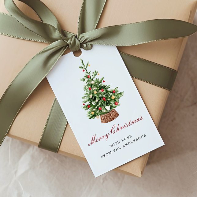Julgran Holiday Presentetikett (Skapare uppladdad)