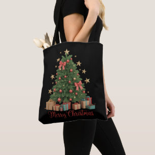 Julgran Holiday Vinter Present Tygkasse