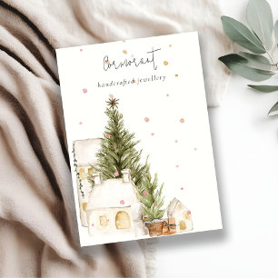 Julgran Home Snö Logotyp Blank Jewelry Holder Visitkort