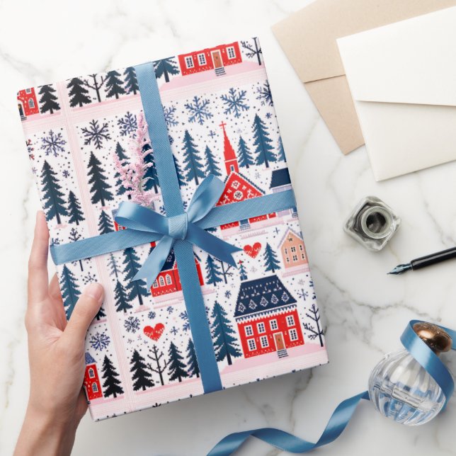 Julgran House Snöflingor Presentpapper (Gifting)