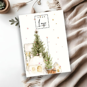 Julgran Houses Snö Logotyp Hairclip Holder Visitkort