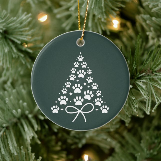 Julgran Hund älskare Owner Gift Helgdag Julgransprydnad Keramik (Träd)