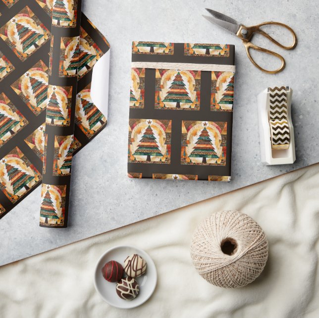 Julgran i abstrakt art 44 - Fläkt Roligten Presentpapper (Hantverk)