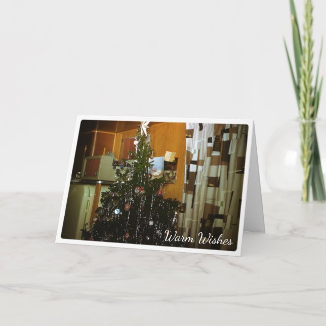 Julgran i Camper Warm Önskemål Helgkort (Framsida)