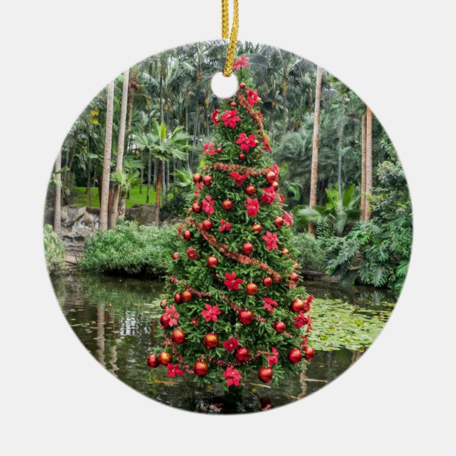 Julgran i en grym jul julgransprydnad keramik (Framsidan)