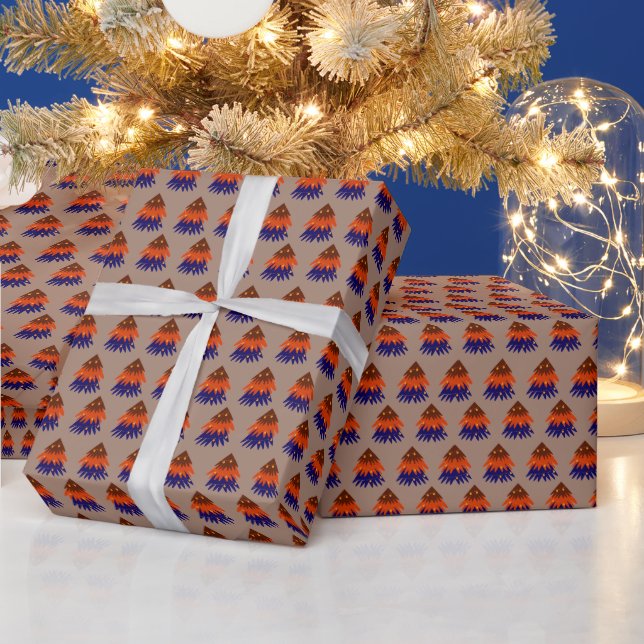 Julgran i flera färger - Presentpapper (Helgdagar)