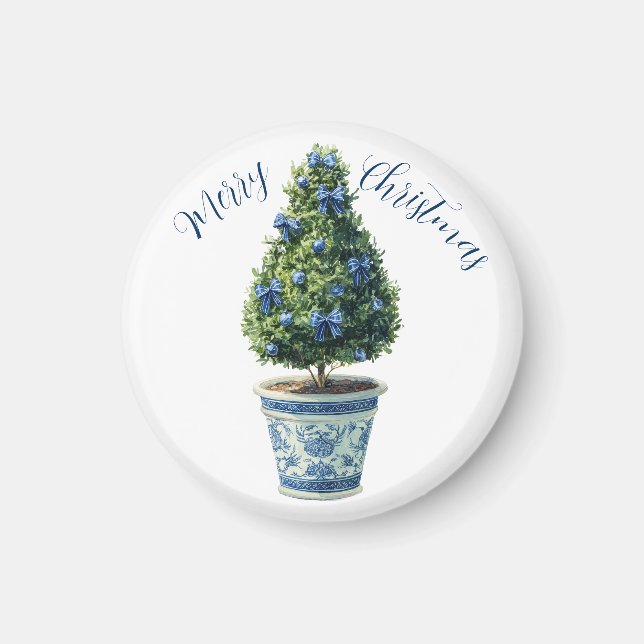 Julgran i form av topiary  magnet (Framsidan)