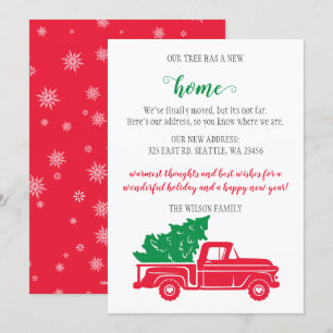 JULGRAN i HELGDAGSKORTEN LASTBIL VI HAR FLYTTAT