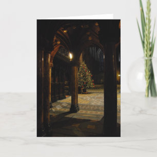 Julgran i kyrkan helgkort