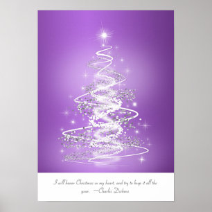 Julgran i lilor poster