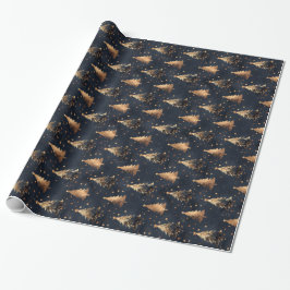 Julgran i Navy & Guld Presentpapper