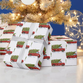 Julgran i Röda Lastbil Presentpapper