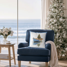 Julgran i roddbåtsholiday kudde