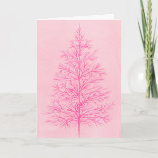 "Julgran i Rosa." Kort för hälsning