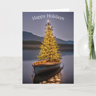 Julgran i Rowboat Helgkort