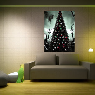 Julgran i skräckskogen   AI Art Poster