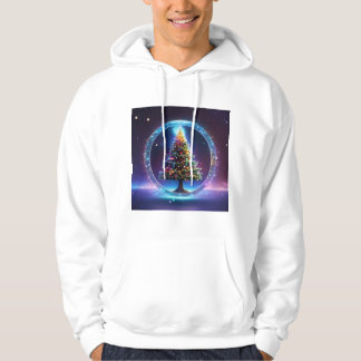"Julgran i Space Prated Hoodie" Hoodie