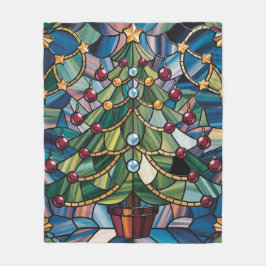 Julgran i Tiffany-stil Fleecefilt