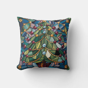 Julgran i Tiffany-stil Kudde