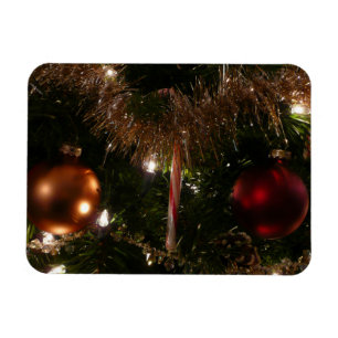 Julgran II Helgdag Red och Guld Magnet