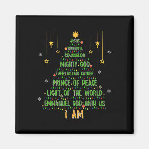 Julgran Jesus Christian Bible Faith Helgdag Magnet