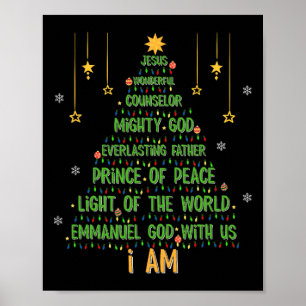 Julgran Jesus Christian Bible Faith Helgdag Poster