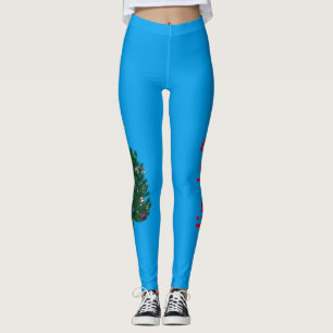 Julgran Jingle Blue Leggings