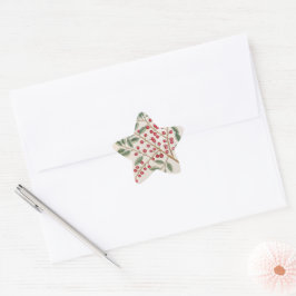 Julgran Jul Helg Stickerskl Seal Stjärnformat Klistermärke