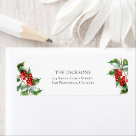 Julgran Jul Holiday Returadress Etikett