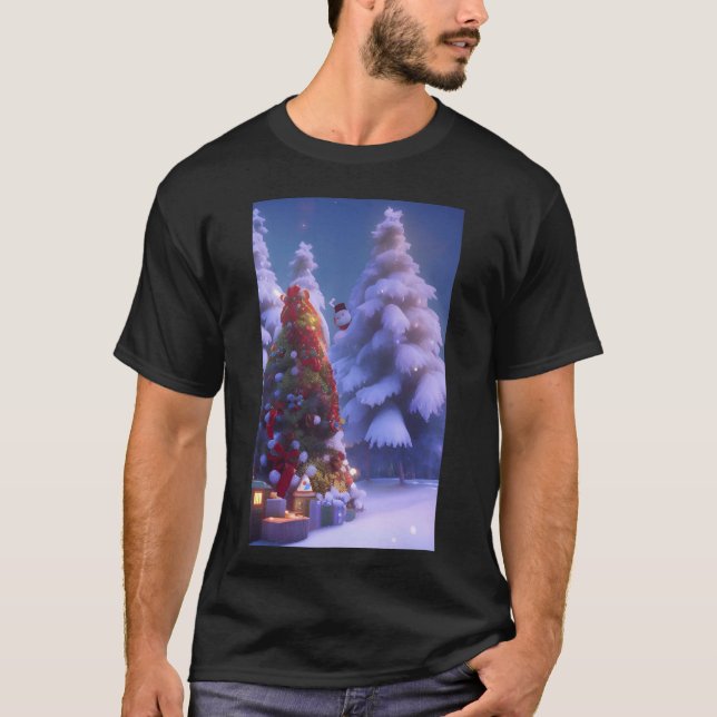 Julgran jul närmar sig vänner t shirt (Framsida)