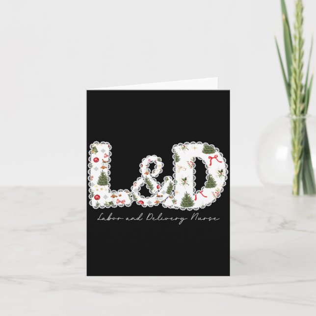 Julgran Jul- Och Förlossningssjuksköterska Julpres Kort (Framsida)