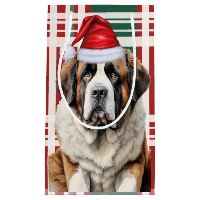 Julgran Jul Plaid Saint Bernard Hund Julklapp (Framsidan)