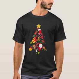 julgran jul present rolig tomte  t shirt