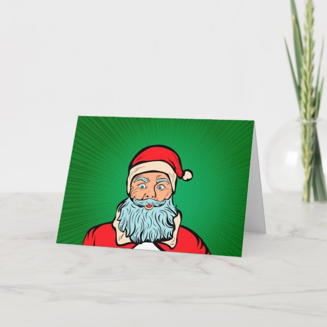 Julgran jul santas party serieboksinbjudan helgkort (Framsida)