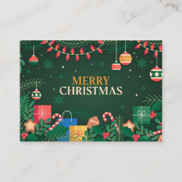 julgran Julafton 2021 ger grönsakskort Visitkort