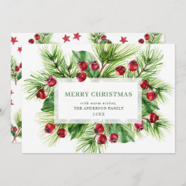 Julgran Julbär Julhälsning Julkort